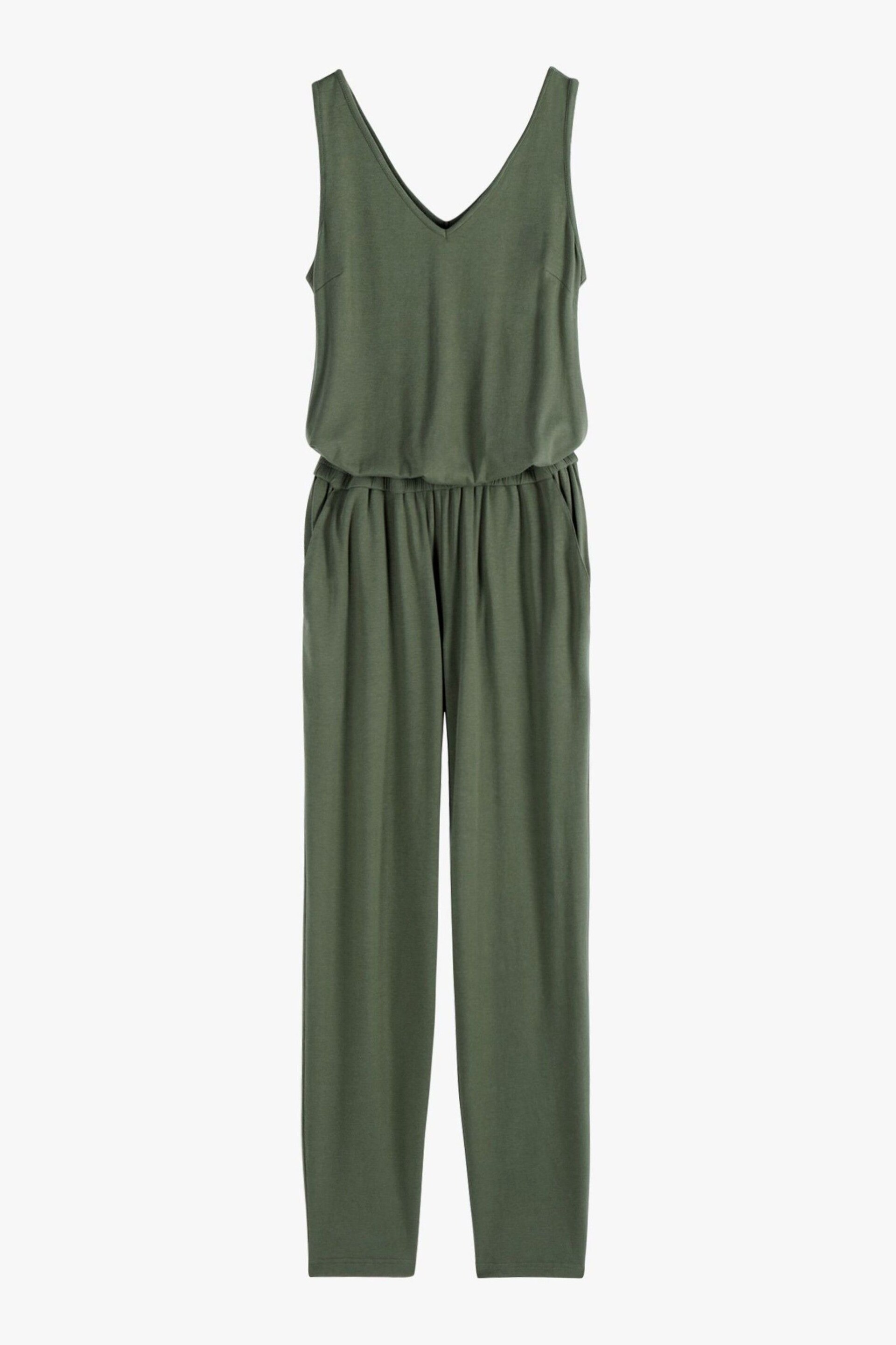Hush Green Cropped Jersey Jumpsuit - Image 5 of 5