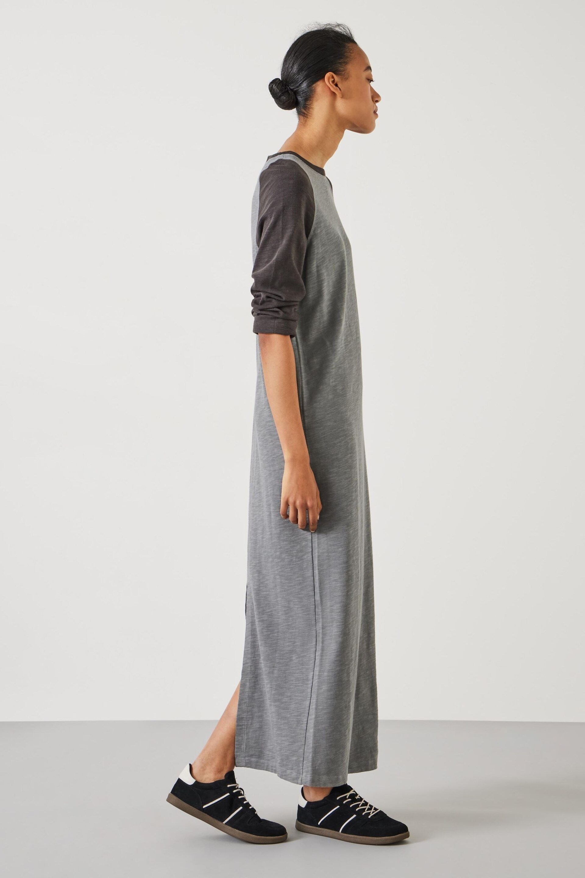 Hush Grey Billie Jersey Maxi Dress - Image 3 of 4