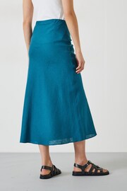 Hush Blue Simone Linen Midi Skirt - Image 3 of 5