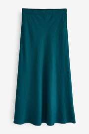 Hush Blue Simone Linen Midi Skirt - Image 5 of 5