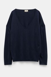 Hush Blue Kitty Super Slouchy Easy V Jumper - Image 5 of 5