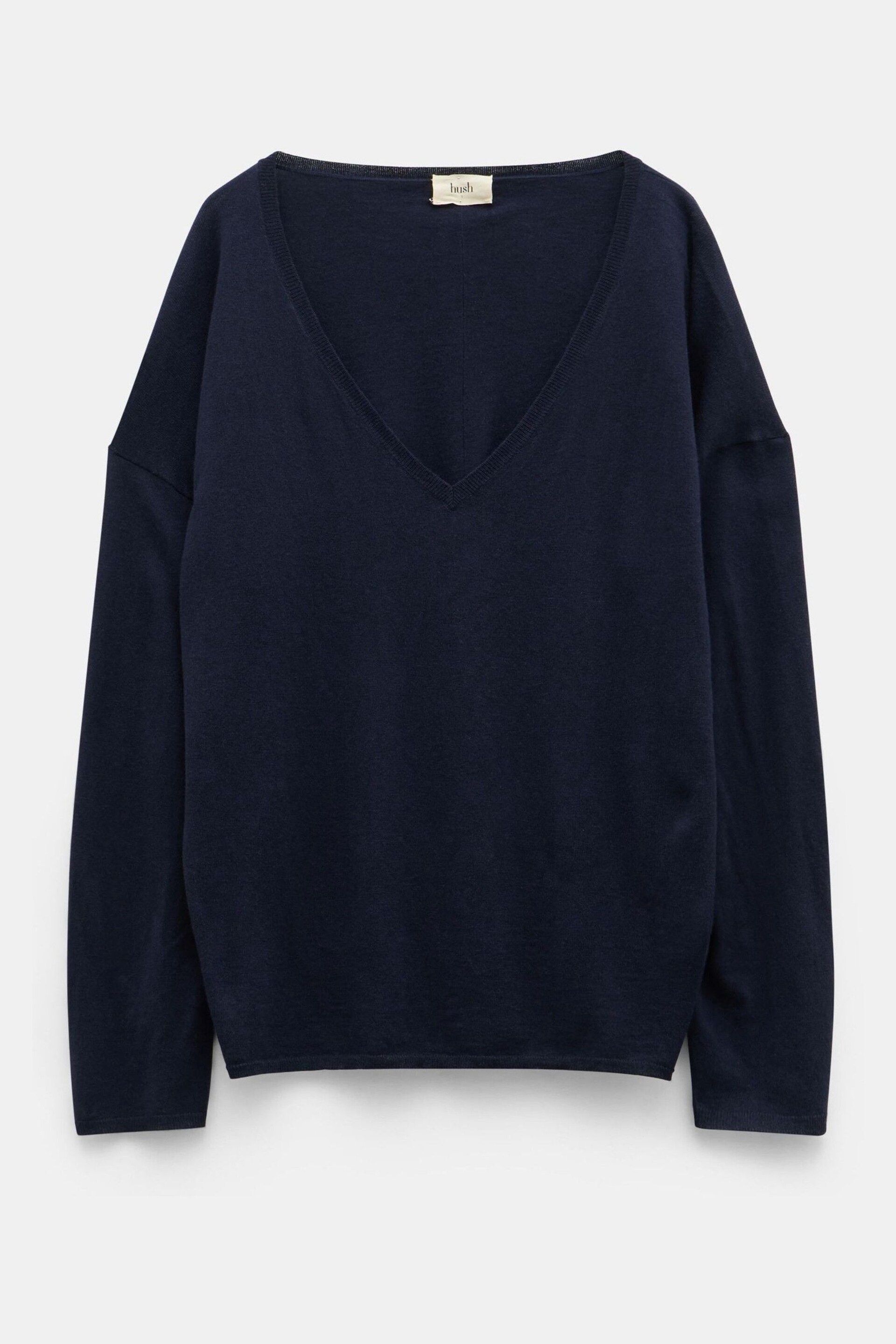 Hush Blue Kitty Super Slouchy Easy V Jumper - Image 5 of 5