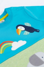 Frugi Blue Panel T-Shirt - Image 2 of 3