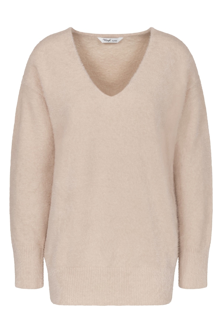 Triumph Cream Smart Thermal V-Neck Sweater - Image 5 of 5