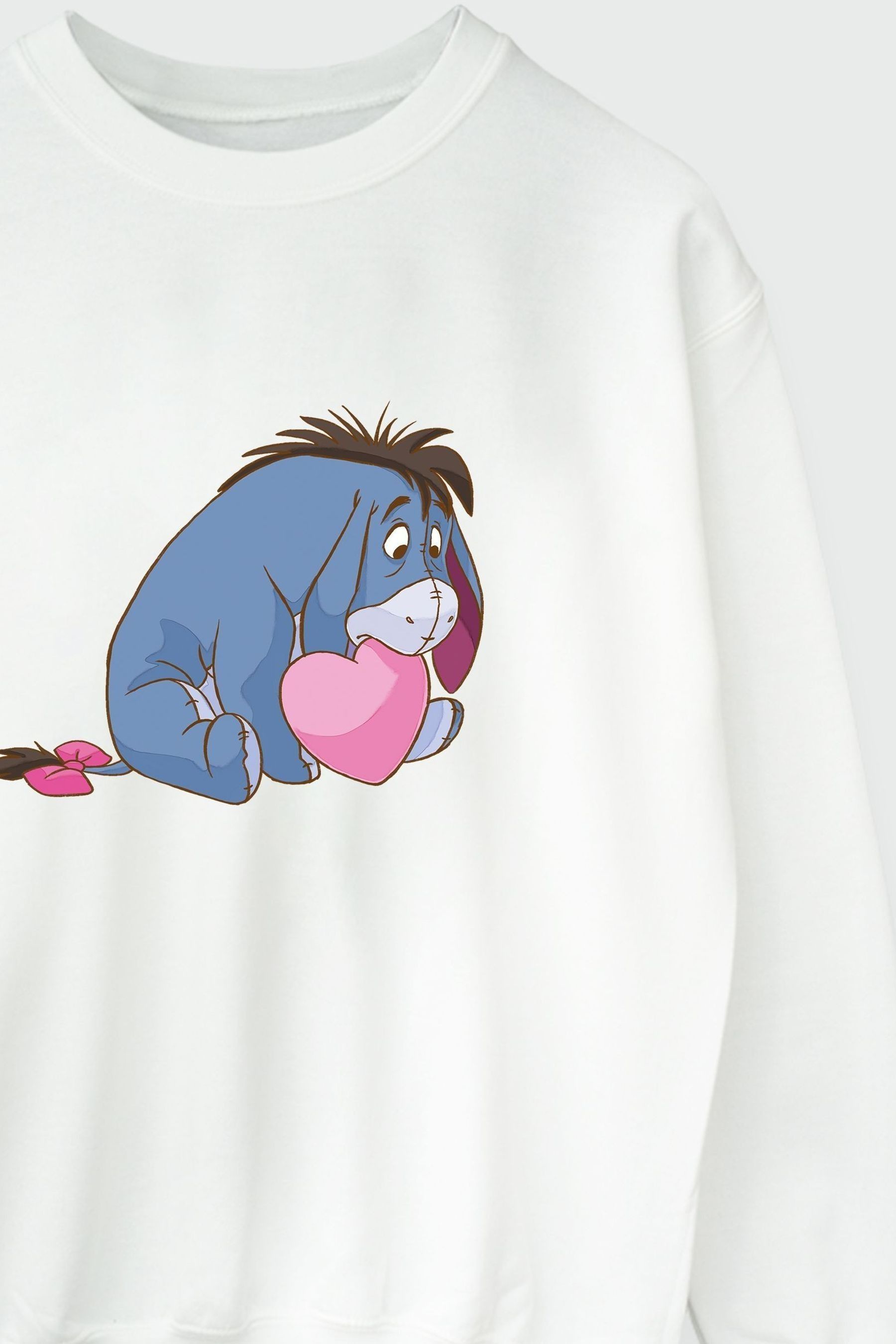 Buy Brands In White Winnie The Pooh Eeyore Heart Mouth Women Sweatshirt from the Next UK online shop