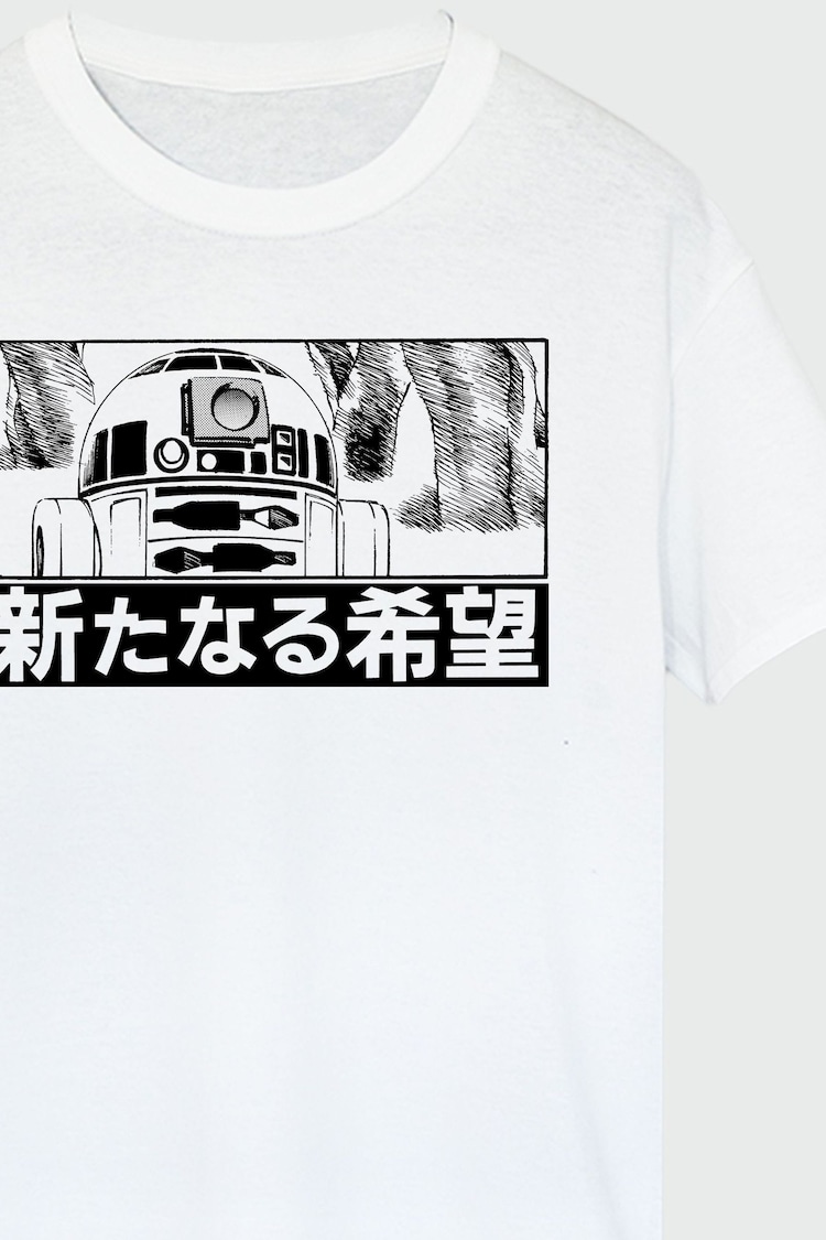 Brands In White 100% Cotton Star Wars R2D2 Japanese T-Shirt - Image 3 of 3