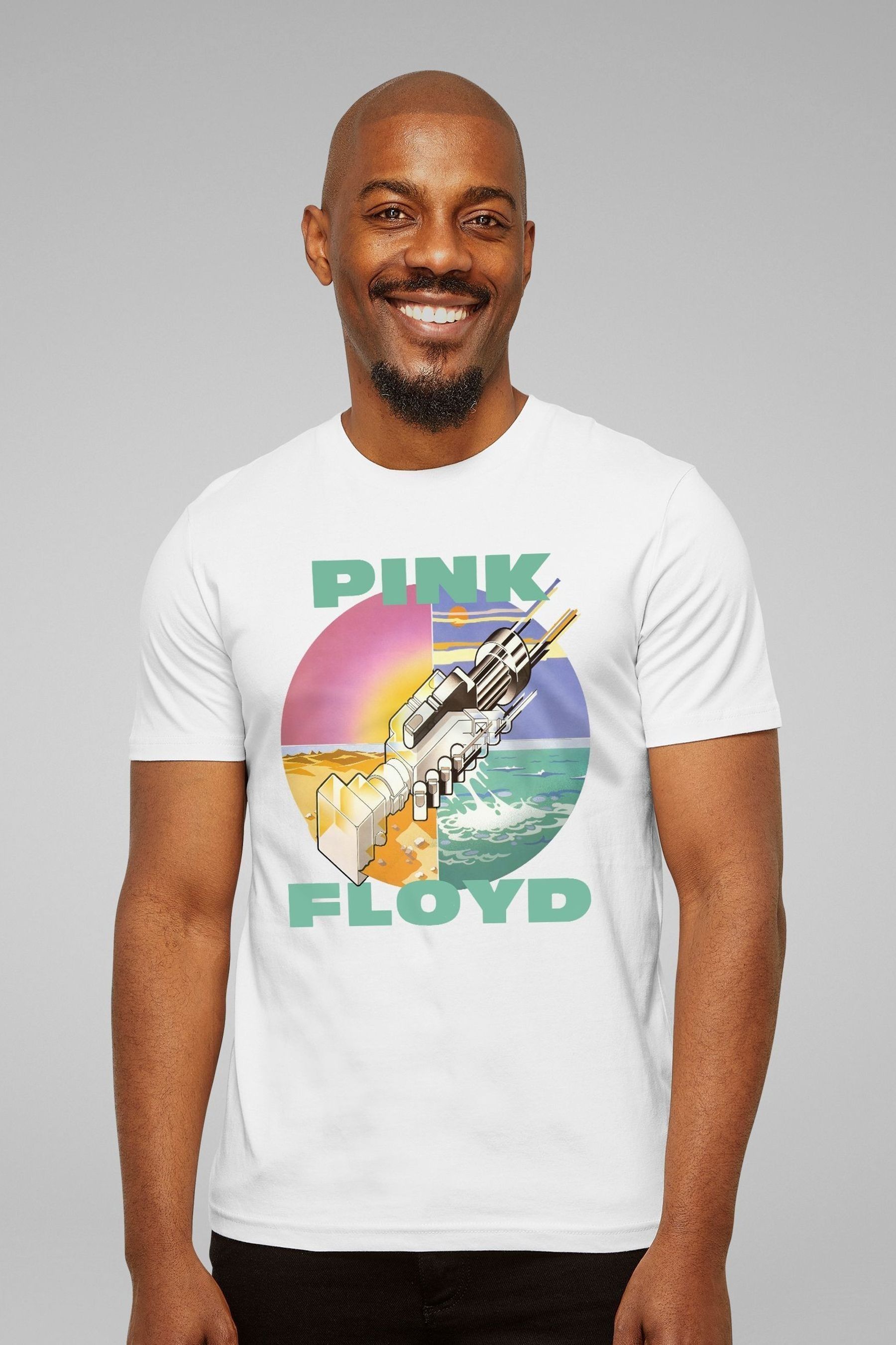 Buy All Every White Pink Floyd Wish You Were Here Music Mens 100 Cotton T Shirt from the Next UK online shop