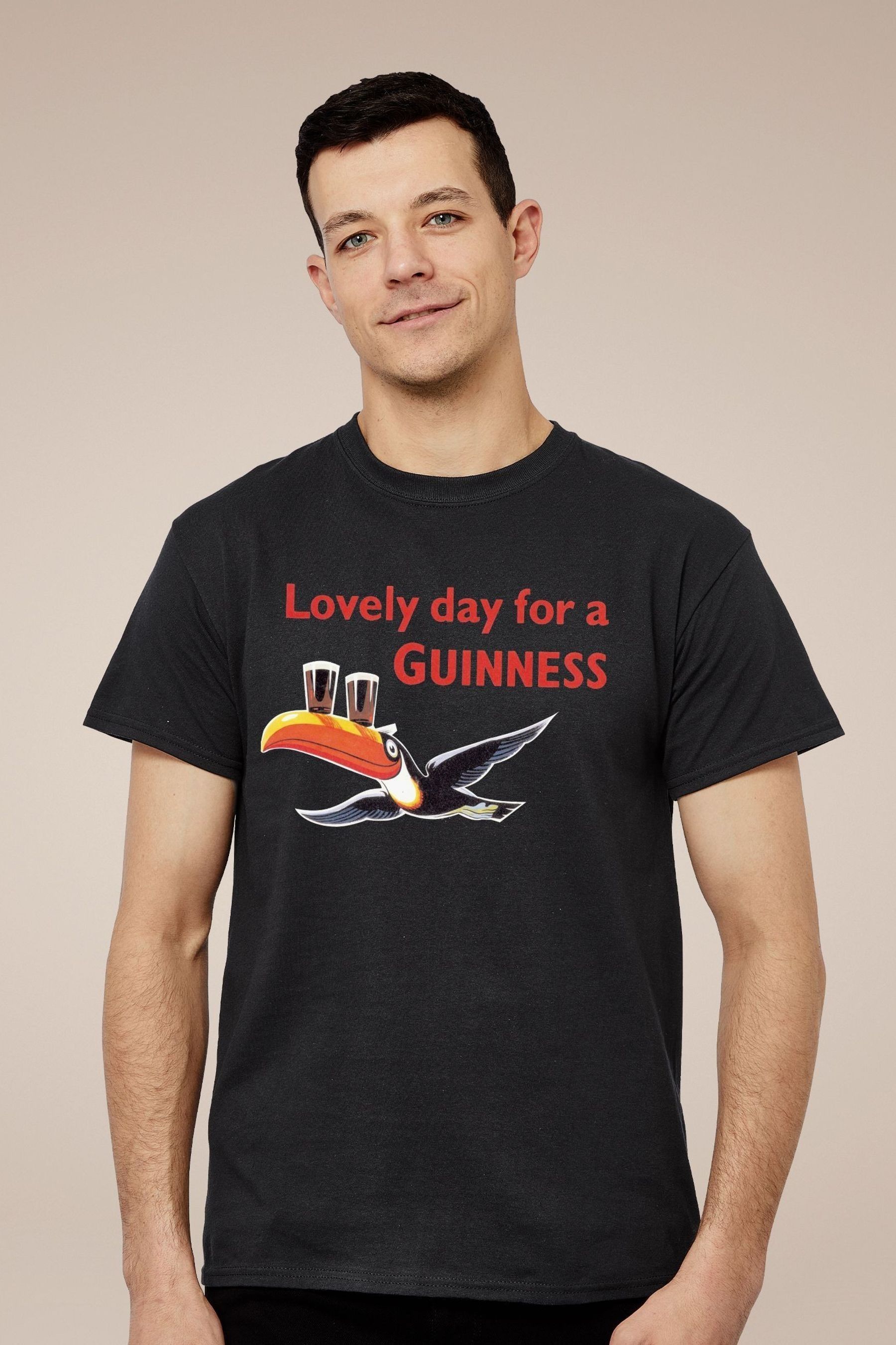 Buy All Every Black Mens Lovely Day For A Guinness 100 Cotton T Shirt from the Next UK online shop