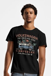 All + Every Black Mens 100% Cotton Official Volkswagen The Original Ride Campervan T-Shirt - Image 1 of 3