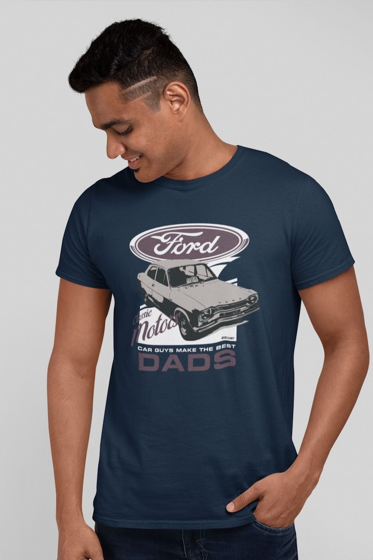 All + Every Blue Ford Car Guys Make The Best Dads Mens T-Shirt - Image 1 of 2