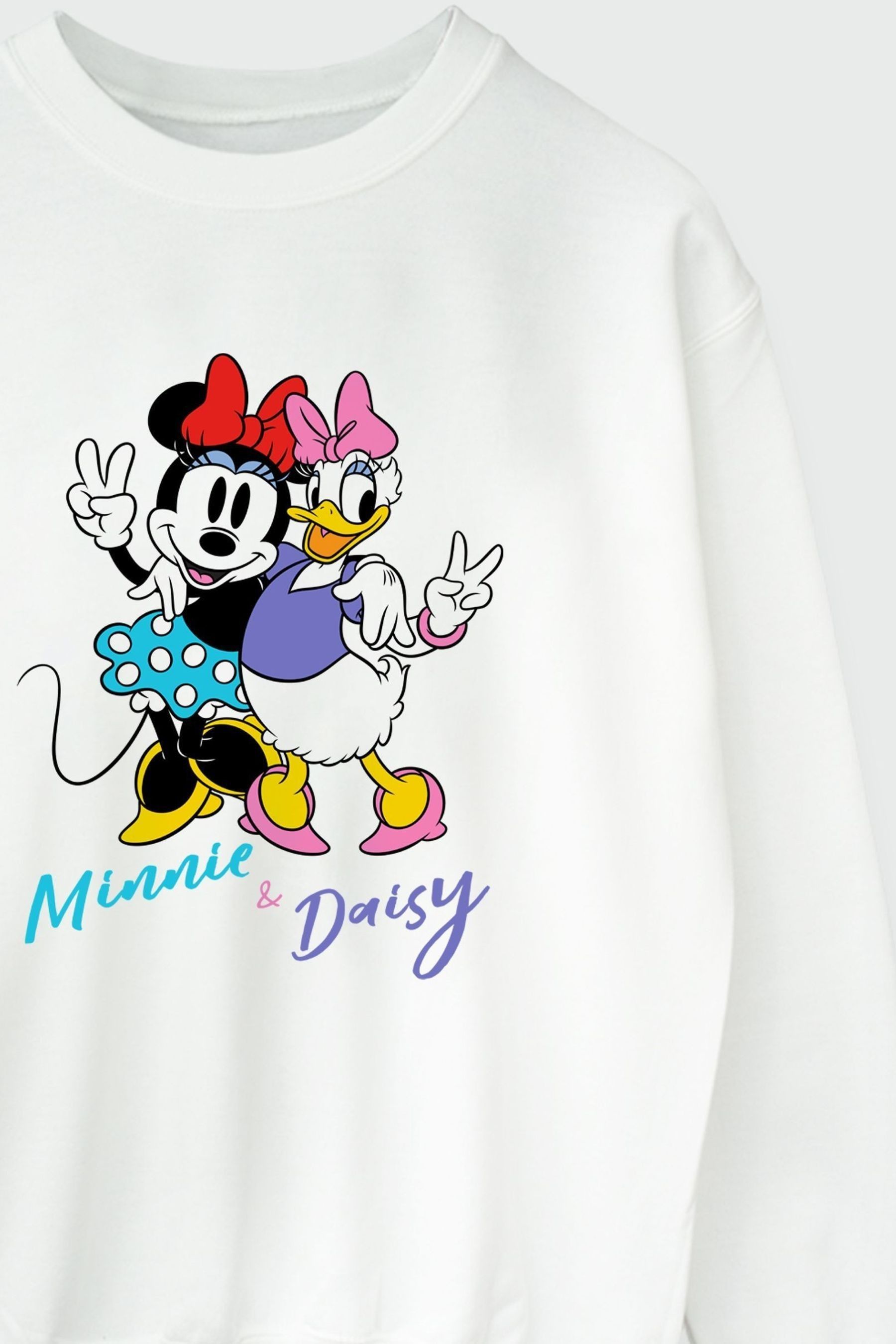 Buy Brands In White Womens Minnie Mouse And Daisy Duck Disney Sweatshirt from the Next UK online shop