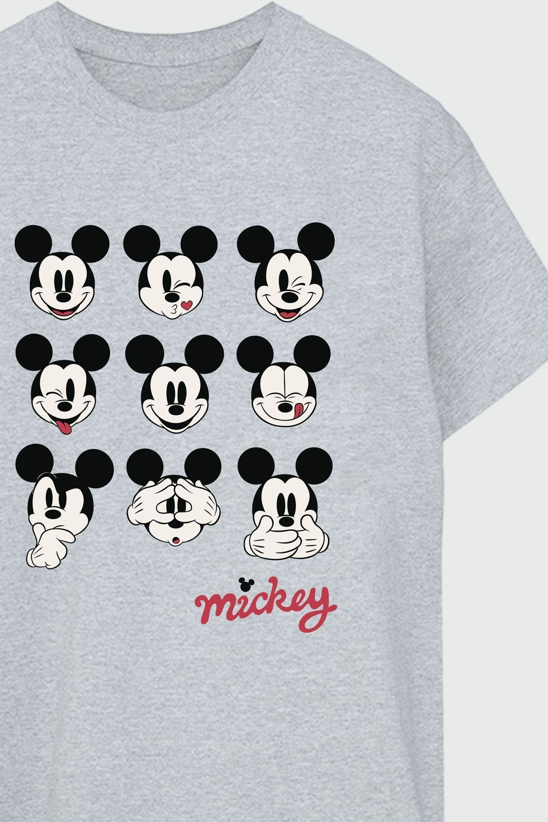 Buy Brands In Grey Mickey Mouse Many Faces Men Heather Disney T Shirt from the Next UK online shop