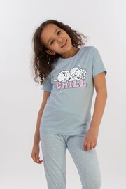 Brands In Blue 101 Dalmatians Chill Girls Baby Stars 100% Cotton Pyjamas - Image 1 of 3