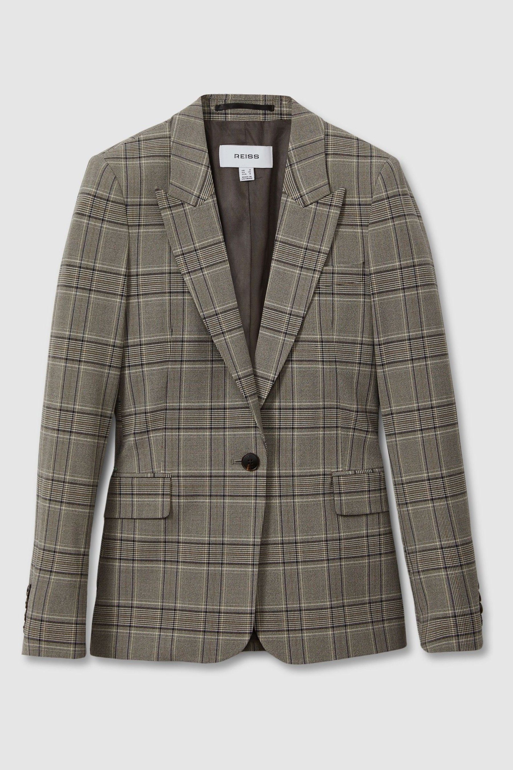 Buy Reiss Grey Check Tamy Petite Checked Slim Fit Suit Blazer from Next Austria