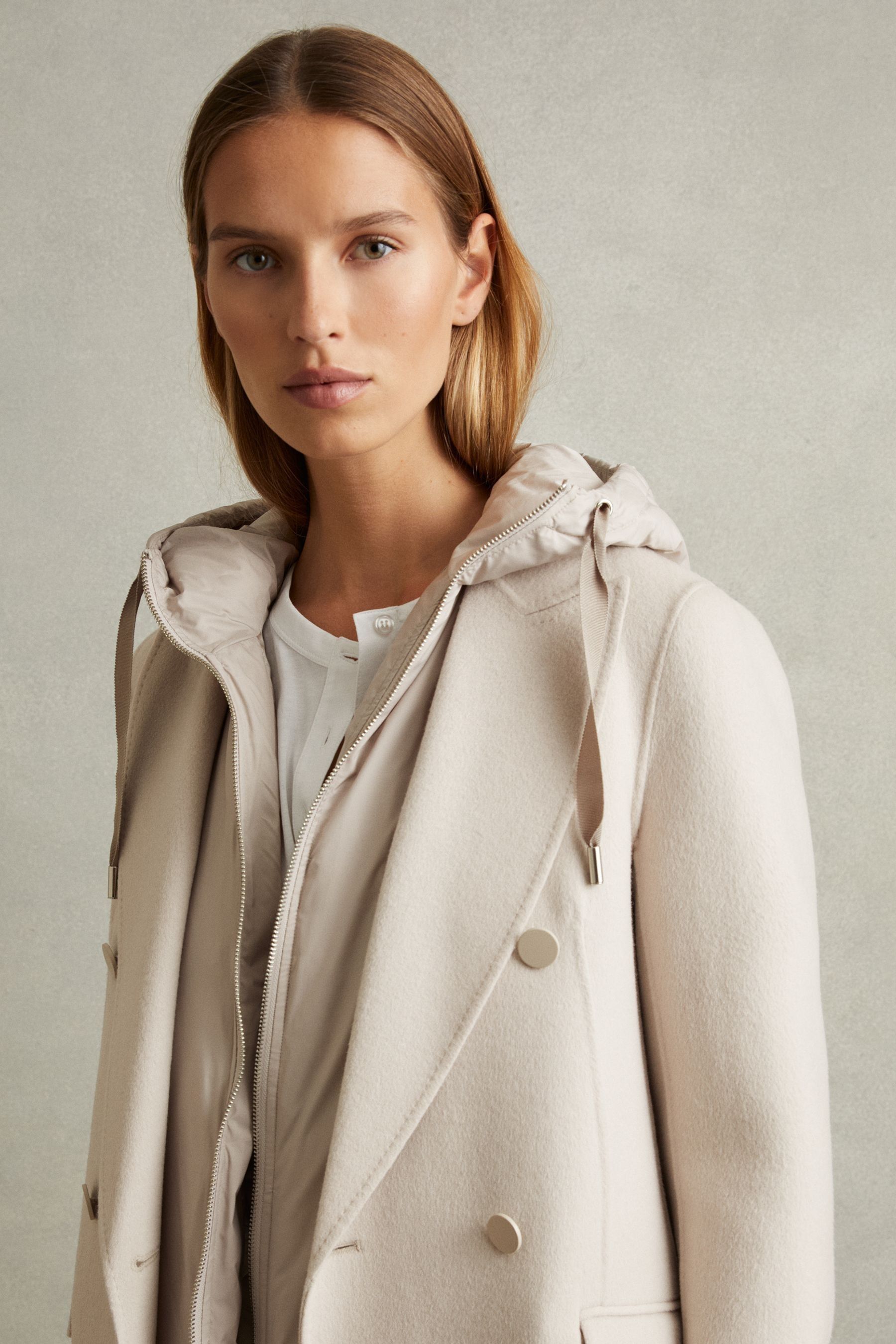 Reiss beige coat on sale