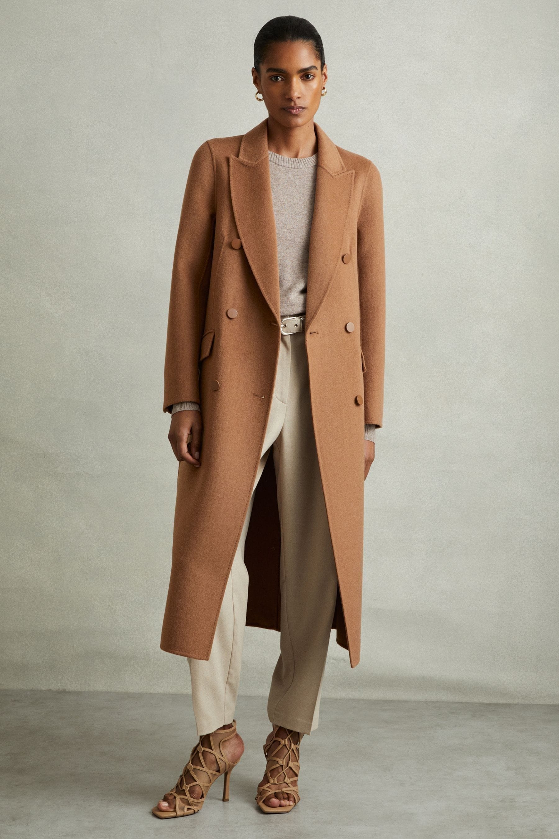 Buy Reiss Maeve Manteau en laine a double boutonnage et a couture aveugle from Next France
