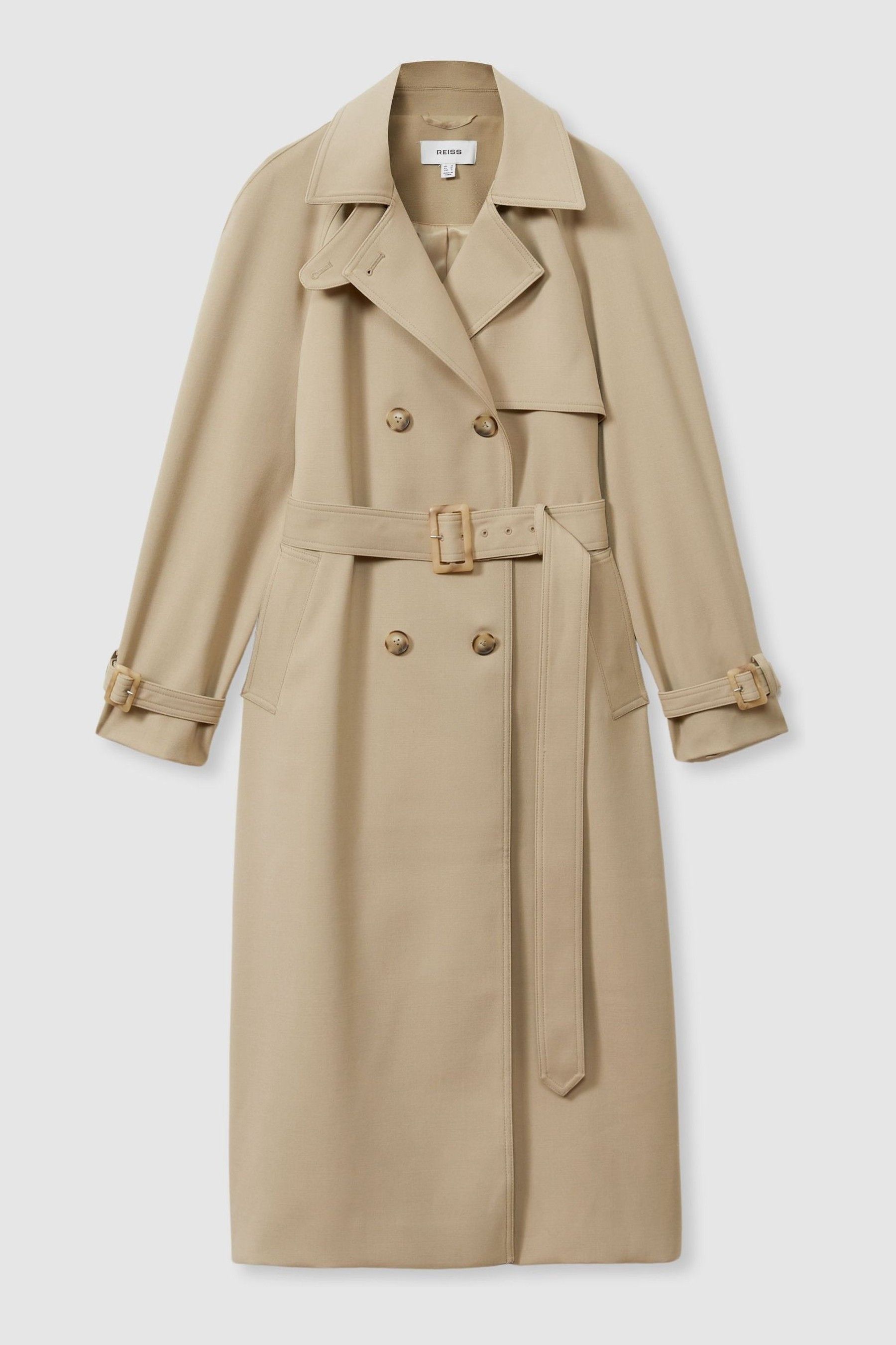 Buy Reiss Khaki Darcie Double Breasted Belted Trench Coat from Next Canada
