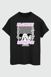 Brands In Black Blondie Checked Womens Boyfriend Fit T-Shirt - Image 2 of 3