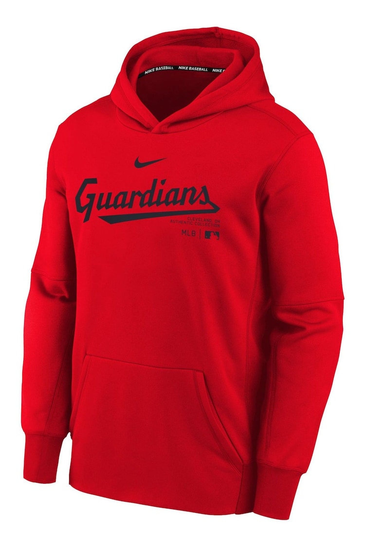 Fanatics Youth Red Cleveland Guardians Practice Graphic Therma Hoodie - Image 2 of 3