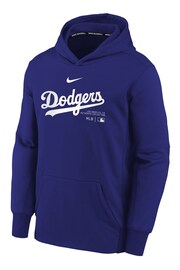 Fanatics Youth Blue Los Angeles Dodgers Practice Graphic Therma Hoodie - Image 2 of 3