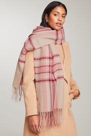 Lipsy Pink Super Soft Midweight Printed Scarf - Image 1 of 4