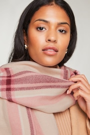 Lipsy Pink Super Soft Midweight Printed Scarf - Image 3 of 4