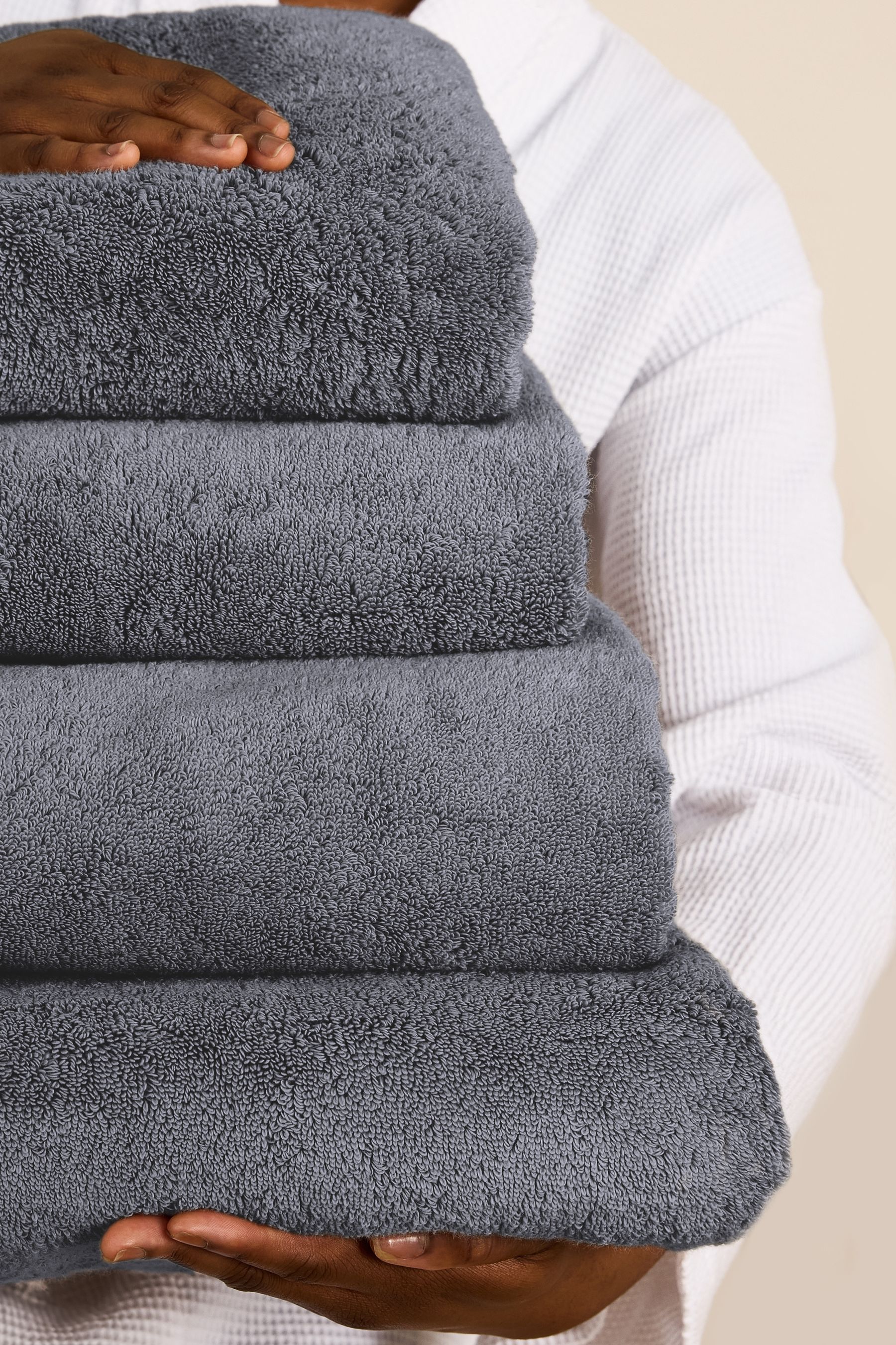 Buy Grey Luxury Spa Collection Luxe 100 Cotton Towel from the Next UK online shop
