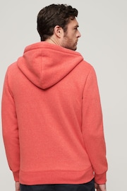 Superdry Red Essential Logo Zip Hoodie - Image 3 of 3