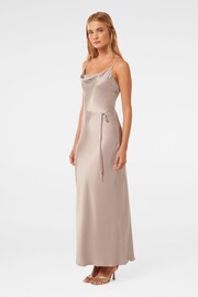 Forever New Nude Lucy Satin Cowl Neck Maxi Dress - Image 3 of 4