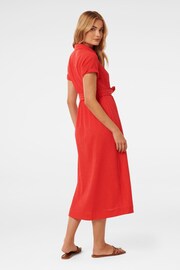 Forever New Red Briley Textured Shirt Dress - Image 4 of 4