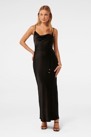 Forever New Black Lucy Satin Cowl Neck Maxi Dress - Image 1 of 4