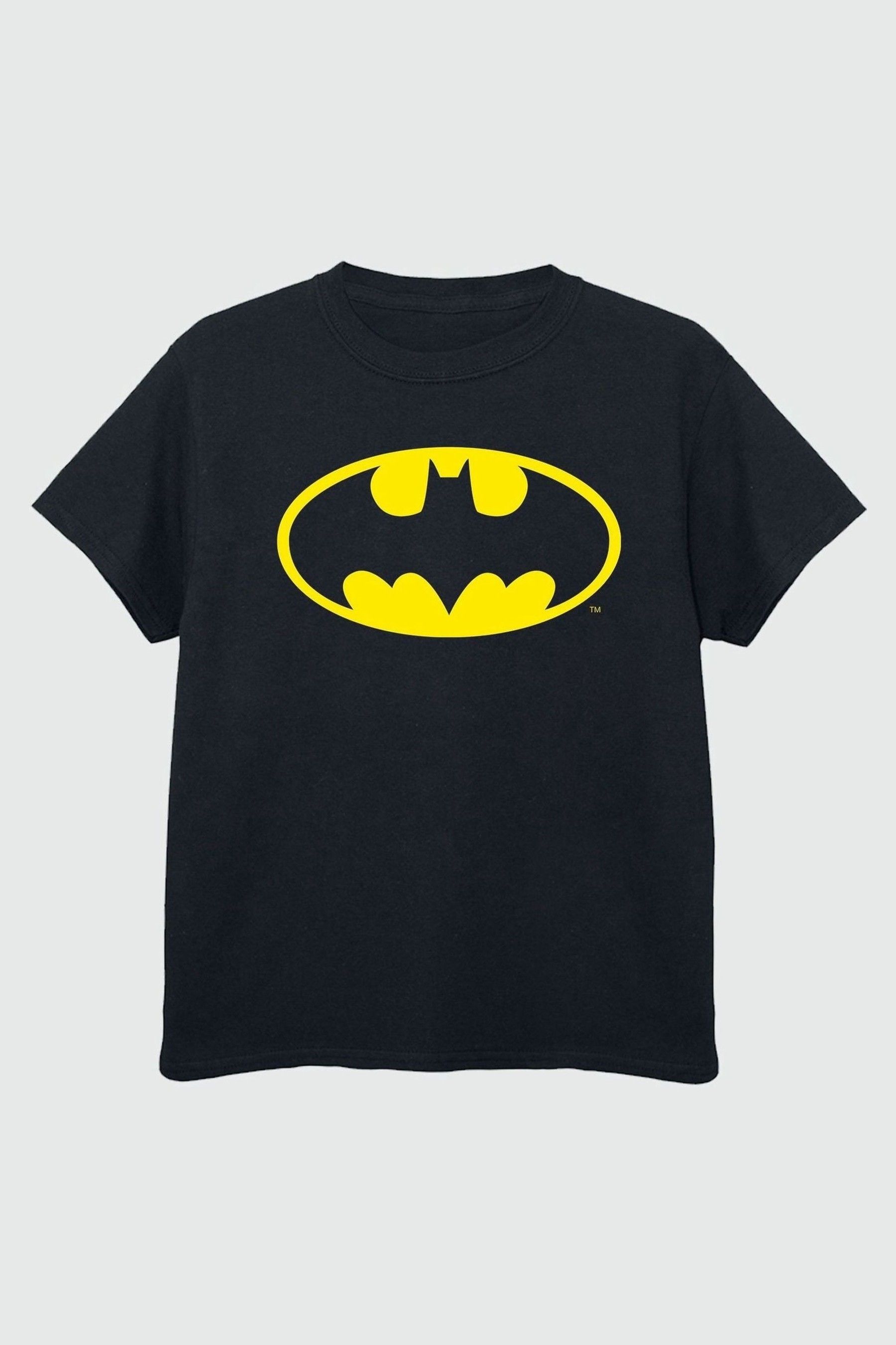 Buy Brands In Black Boys Batman Official Logo 100 Cotton T Shirt from the Next UK online shop