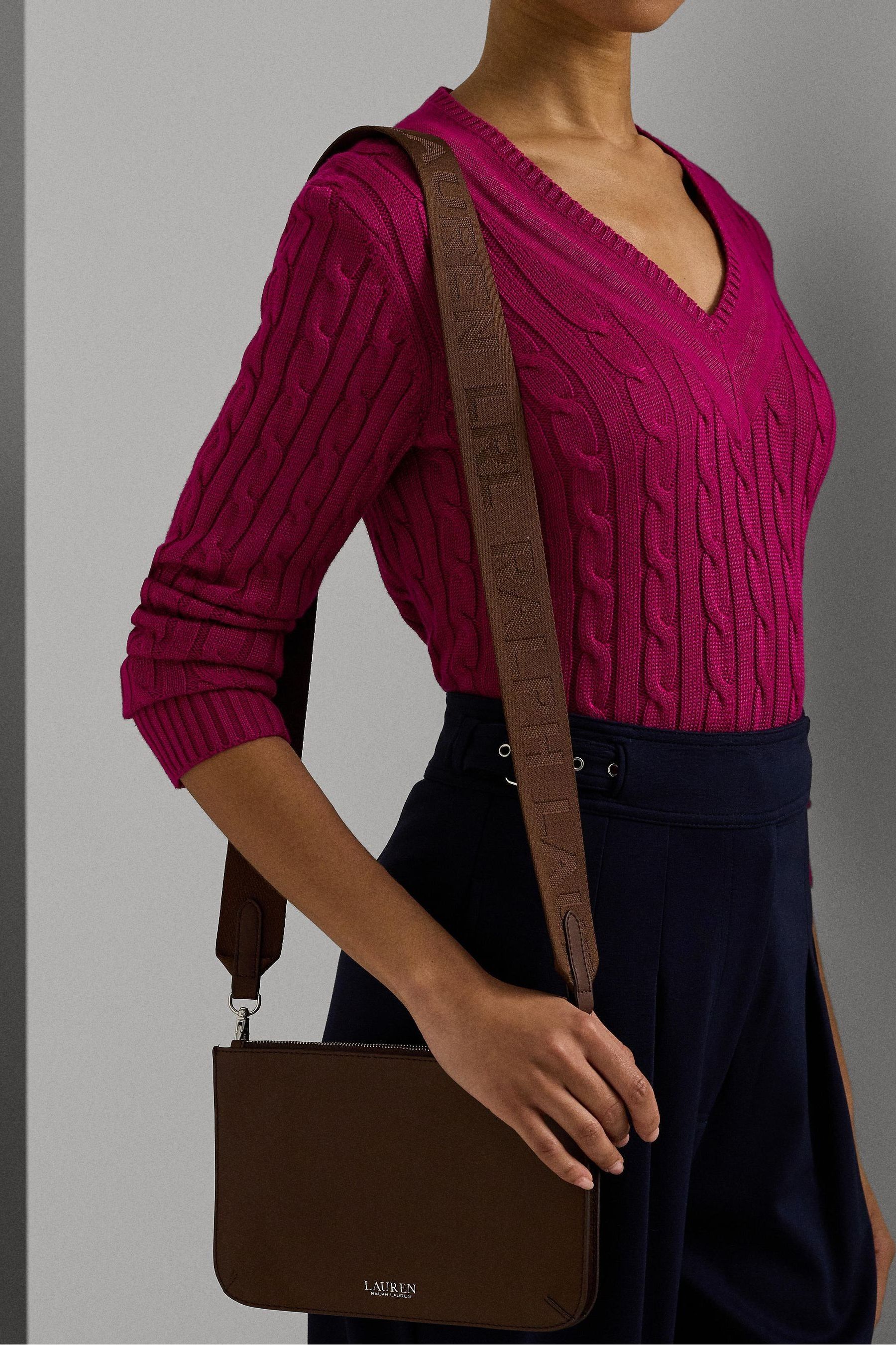 Ralph lauren burgundy bag on sale