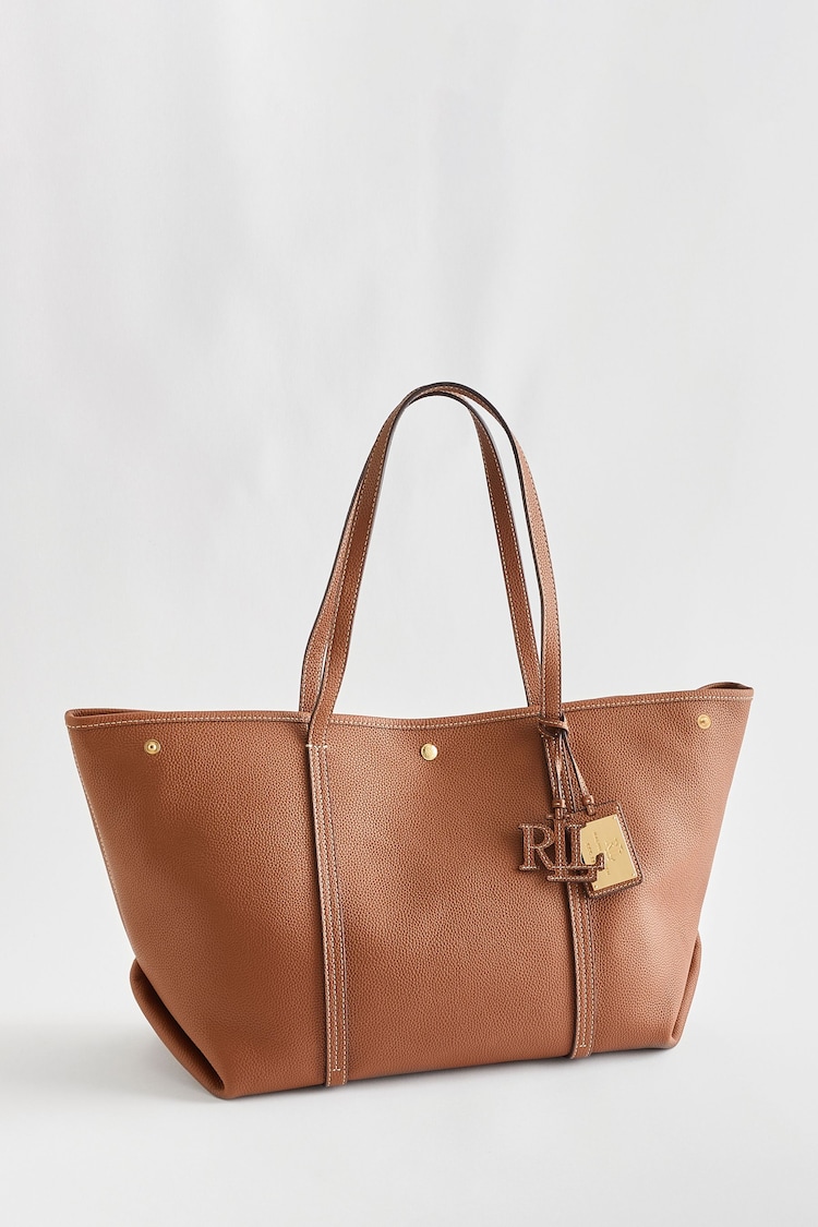 Lauren Ralph Lauren Pebbled Leather Large Emerie Tote Bag - Image 1 of 11