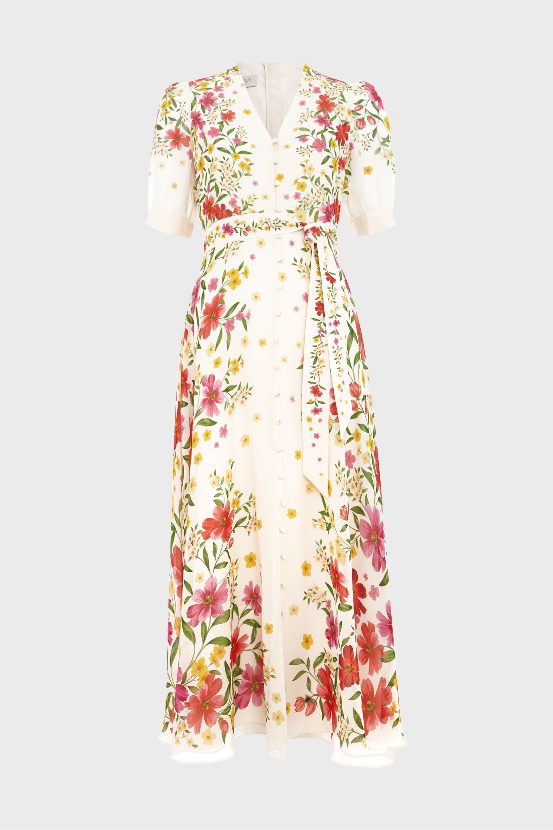 Buy Hobbs White Silk Aurelia Dress from the Next UK online shop