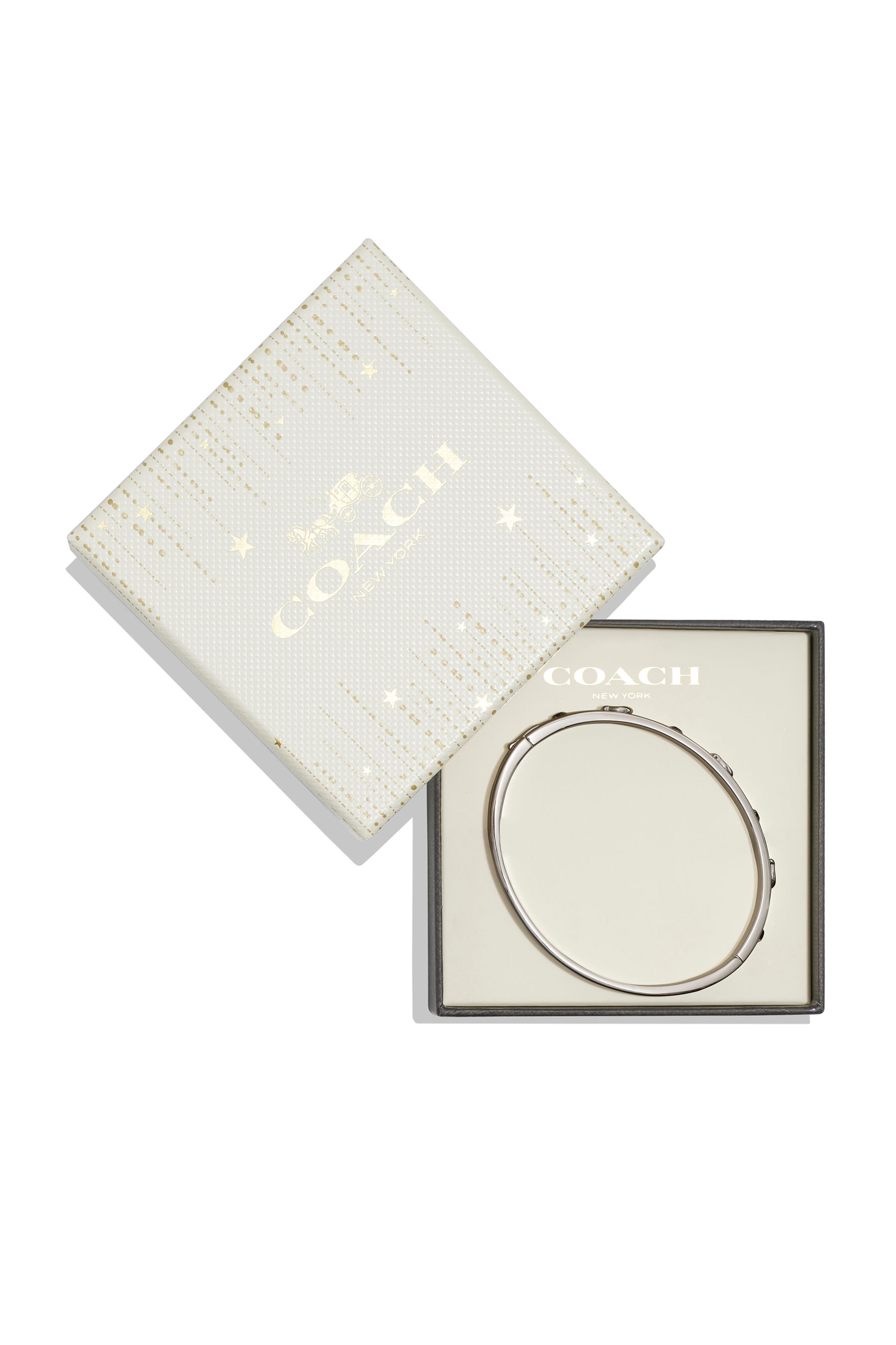 Buy COACH Silver Tone Signature Stone Bangle Boxed Bracelet from Next Singapore