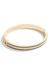 COACH Gold Tone Signature Bangle Bracelet - Image 1 of 3