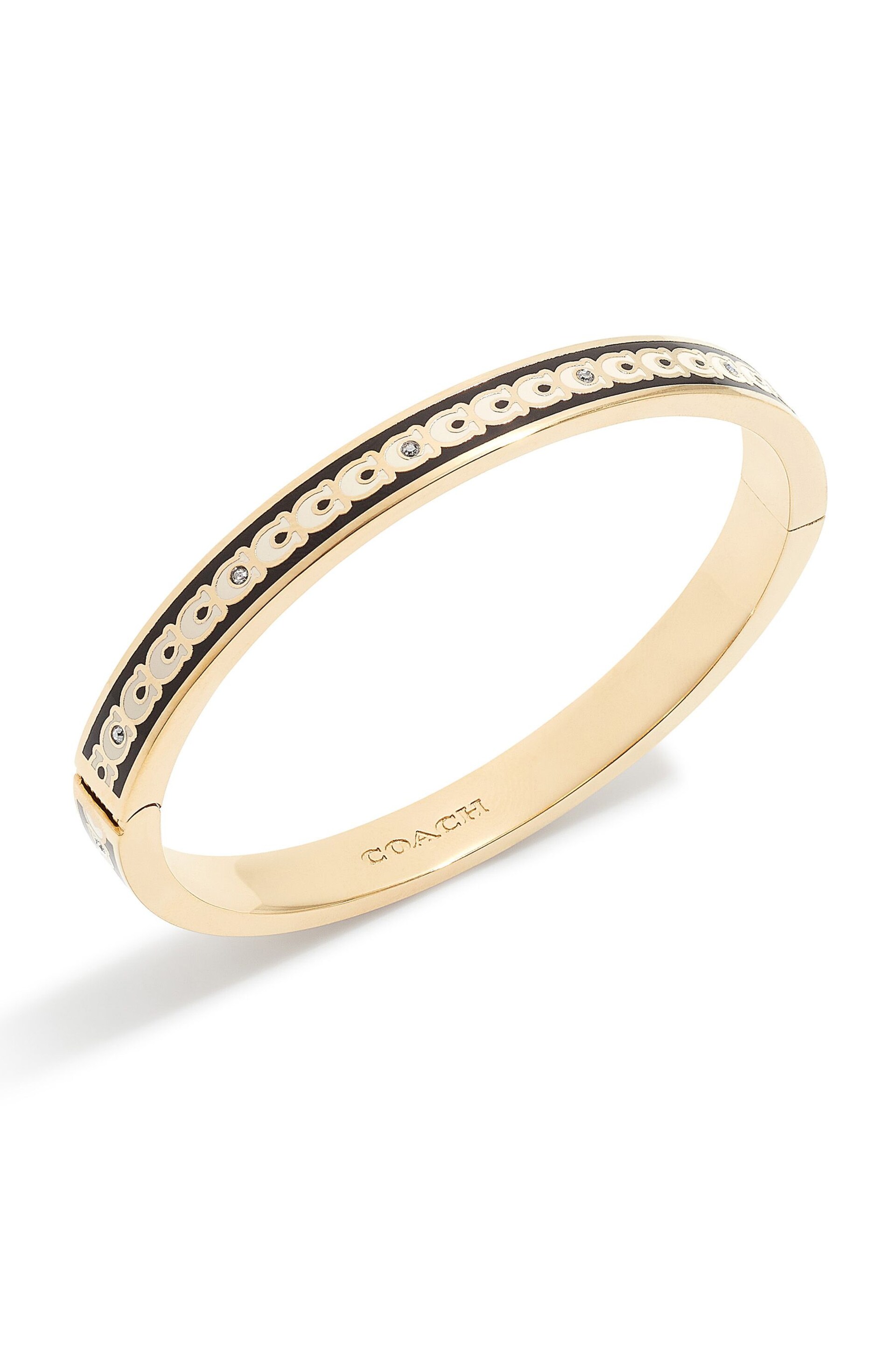 COACH Gold Tone Signature Bangle Bracelet - Image 2 of 3