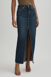 Paige High Rise Denim Maxi Skirt - Image 3 of 5