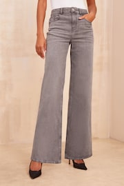 Friends Like These Grey Wide Leg jeans - Image 3 of 4