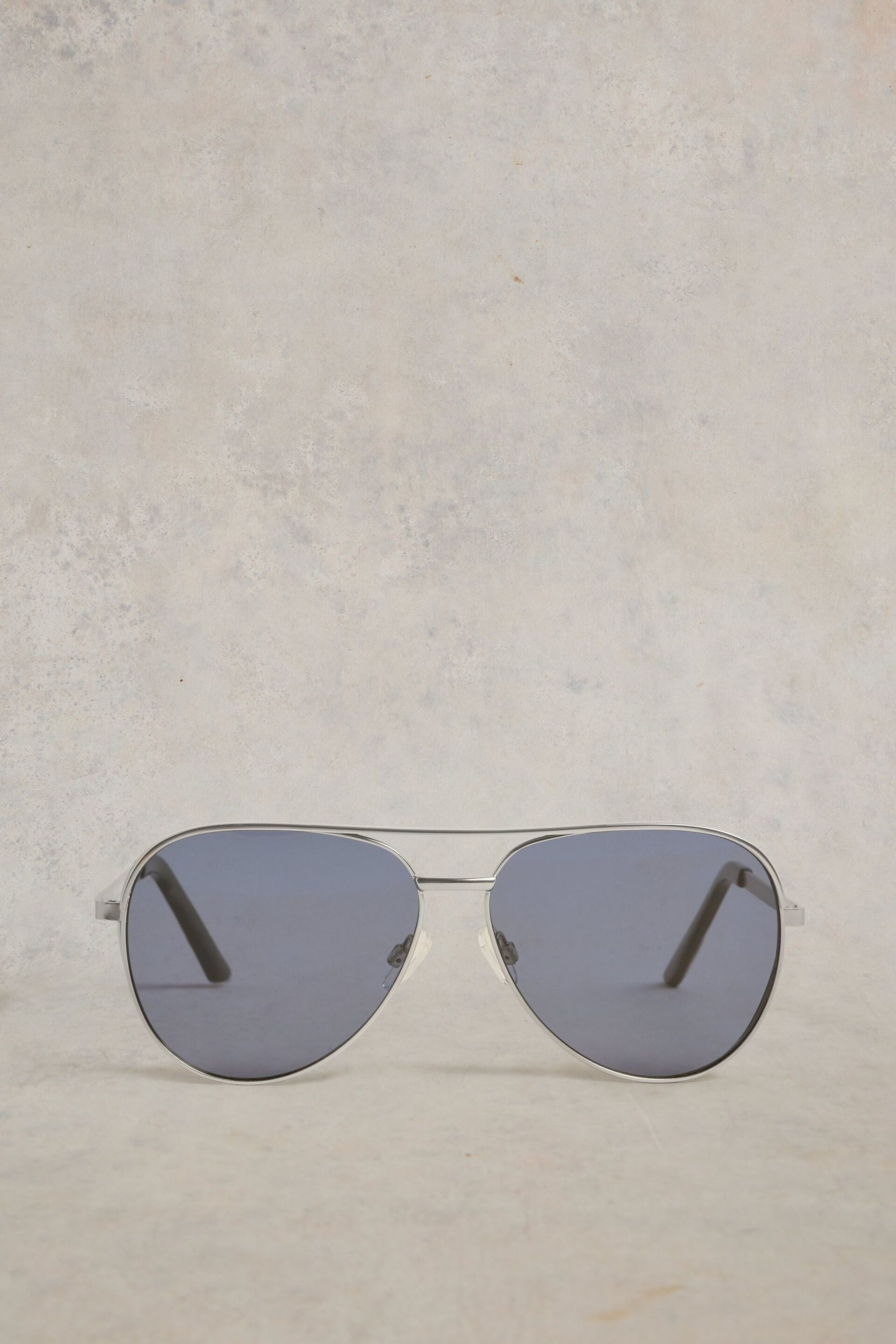 White Stuff Silver Tone Hana Aviator Sunglasses - Image 1 of 4