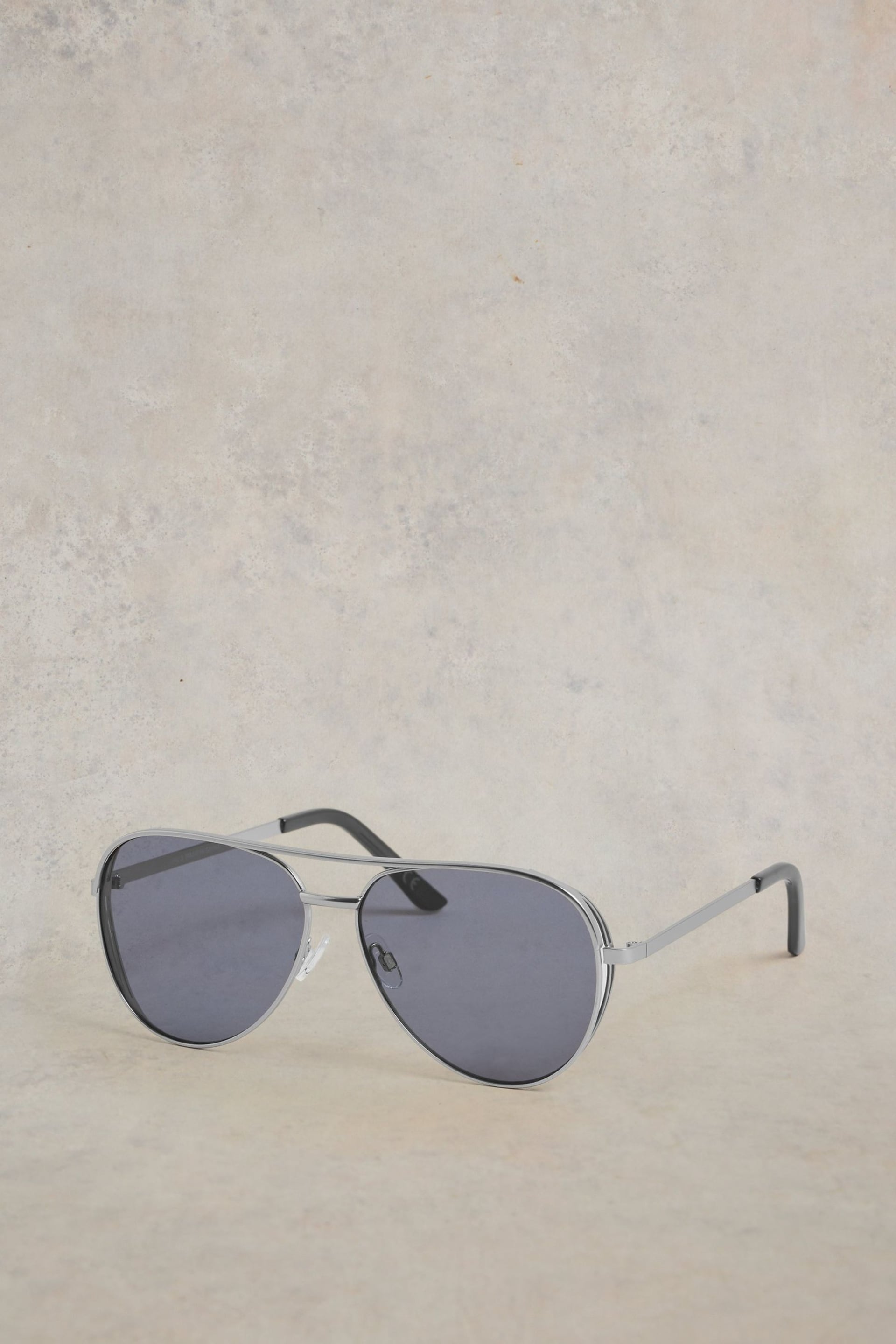 White Stuff Silver Tone Hana Aviator Sunglasses - Image 2 of 4