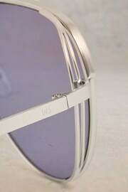 White Stuff Silver Tone Hana Aviator Sunglasses - Image 3 of 4