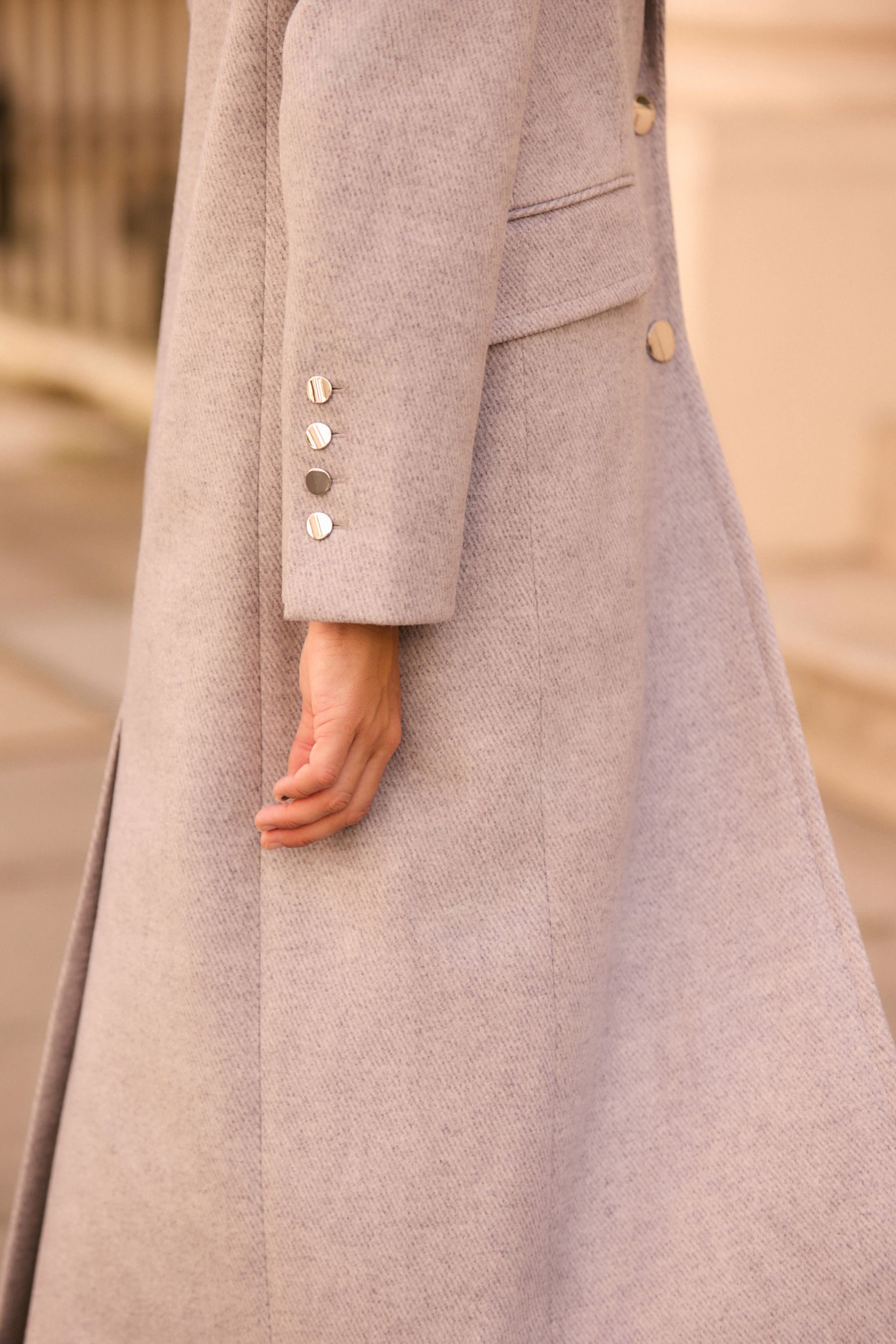 Next grey revere coat sales