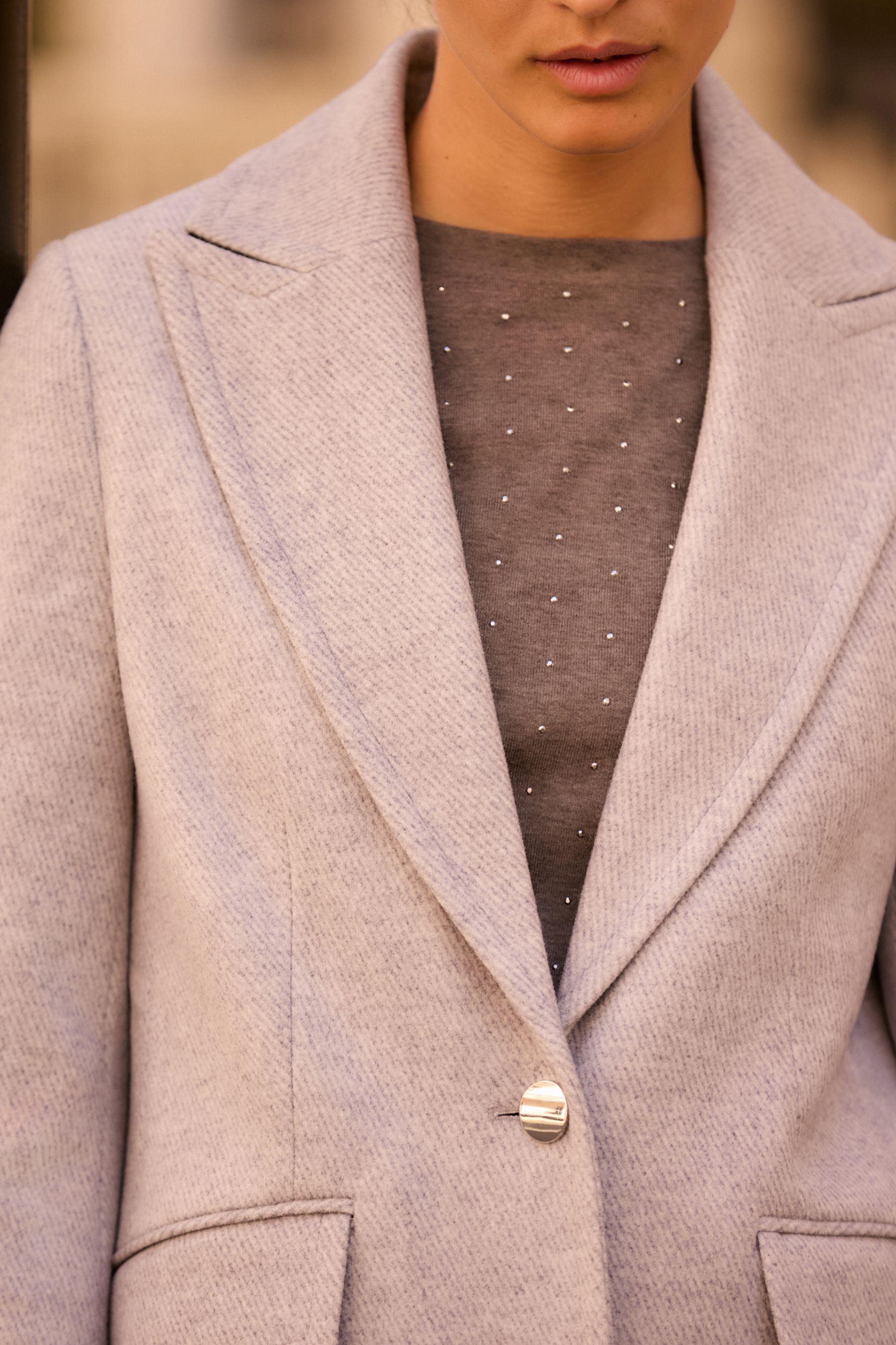 Next grey revere coat sales