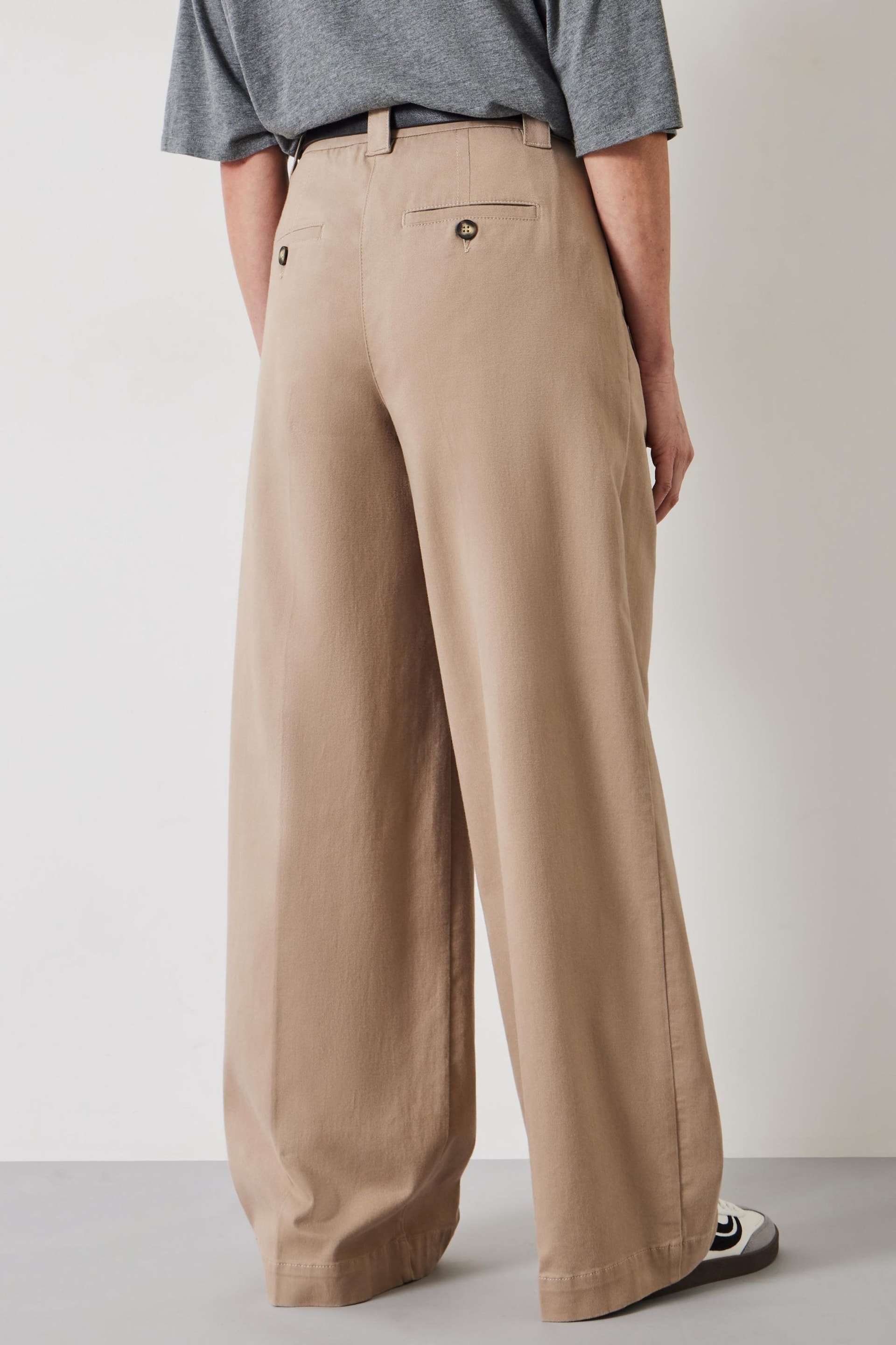 Hush Nude Ali Wide Chino Trousers - Image 3 of 5