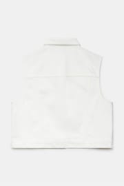 Mint Velvet White Denim Waistcoat - Image 3 of 3