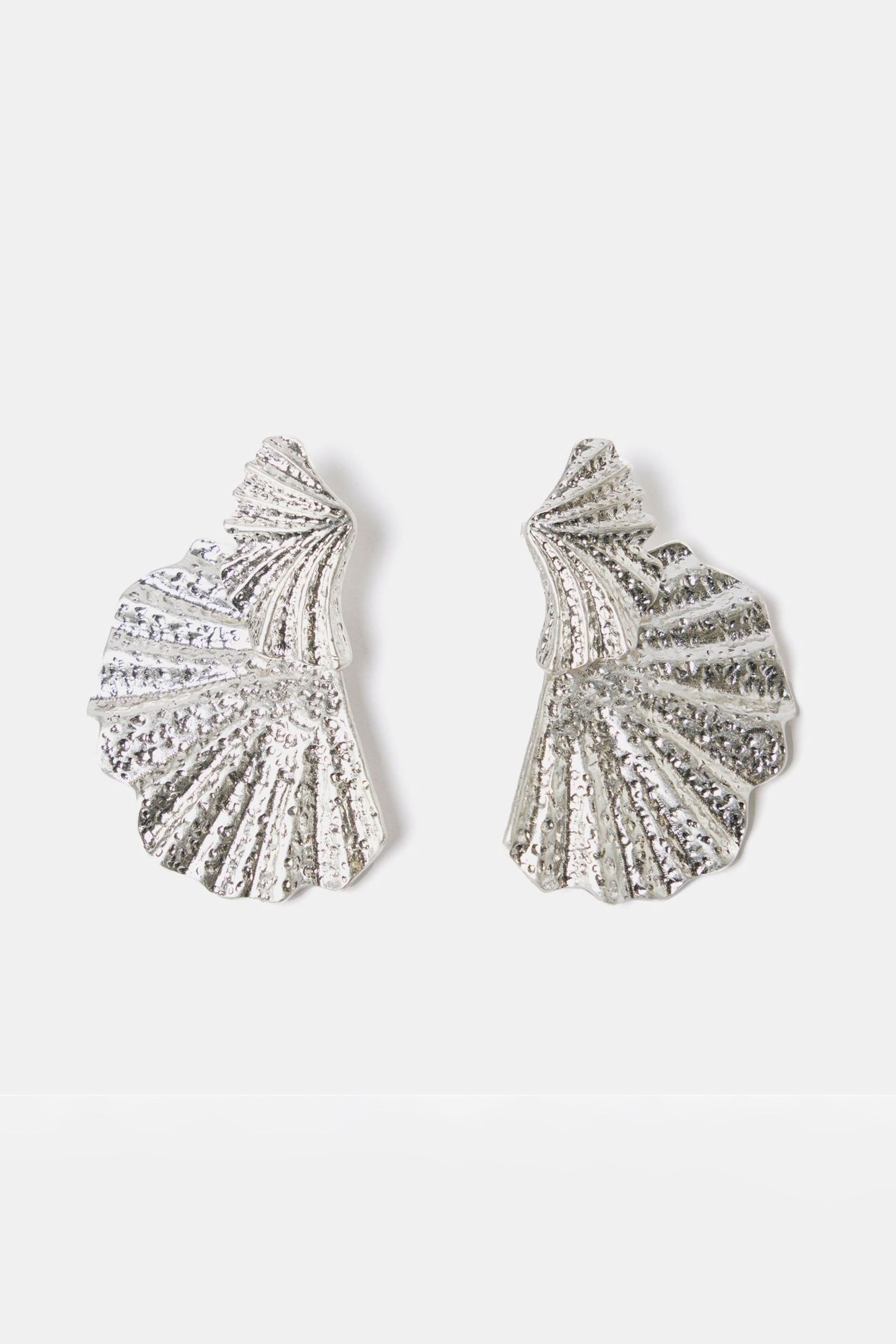 Mint Velvet Silver Tone Fan Earrings - Image 4 of 5