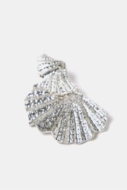 Mint Velvet Silver Tone Fan Earrings - Image 5 of 5