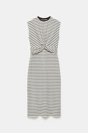 Mint Velvet Brown Twist Stripe Jersey Dress - Image 3 of 4